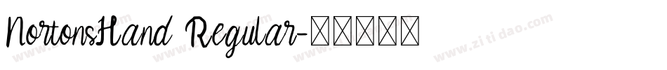 NortonsHand Regular字体转换